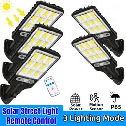 Solar Street Lights Outdoor Solar Waterproof Lamp With 3 Light Mode Motion Sensor Security Lighting for Garden Patio