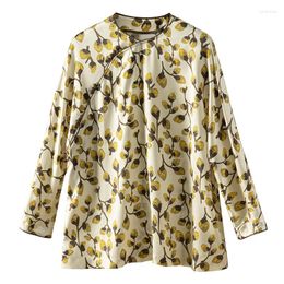 Women's Blouses Design 92% Natural Silk Women Blouse Loose Fit Twill STANDARD Single-piece Set Ladies Tops Shirts For