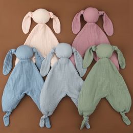 Baby Plush Toys Cotton Muslin Appease Towel Sleeping Cuddling Dolls For Baby Educational Animals Baby Comforter Toy