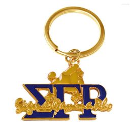 Keychains Fashion Greek Society Jewelry Keychain Enamel Metal SIGMA GAMMA RHO Poodle Pendant Key Chain