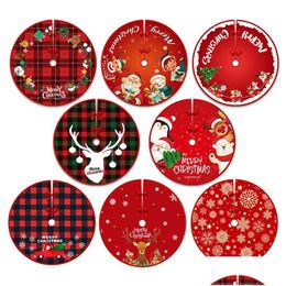 Christmas Decorations Tree Skirt Creative Exquisite Printing Ornament Cloth Cushion Holiday Party Home Decoration Drop Delivery Gard Dhadu