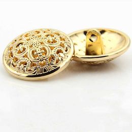 Sewing Notions Tools 10 pieces/batch of circular retro metal flower pattern used for sewing knitted goods DIY decorative clothing coat buttons P230523