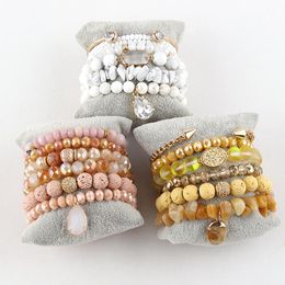 Bangle RH Fashion Beaded Bracelet 6pc Multi Stack Bracelet Bangle Sets For Women Jewelry Gift DropShip