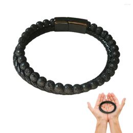 Link Bracelets Tiger Eye Men Women Beaded Bracelet Stylish Healing Fashion Jewelry Braided Leather Lightweight Gift Smooth Accessories