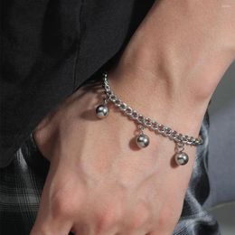 Charm Bracelets 316Stainless Steel Adjustable Men&Woman Bracelet Round Bead Twist Chain Fashion Hip-hop Trend Minimalist