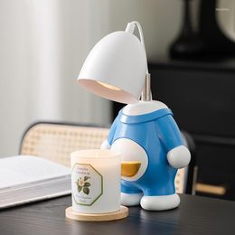 Table Lamps Cartoon Robot Candle Warm Lamp Holiday Gift Bedroom Flameless Fragrance Decoration Night Light