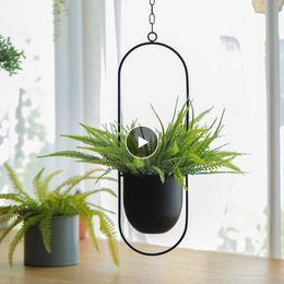 Vases Metal Flower Basket Decor Flower Pot Decorative Metal Pots Hanging Plant Garden Home Decor Vase Hanging Basket Pots For Plants 230522