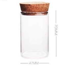 80ml Glass Bottles with Cork Crafts Bottles Jars 80cc Empty Jars Containers Bottles Fashion