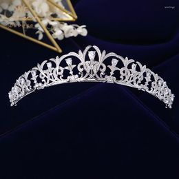 Hair Clips Bavoen Sparkling Zircon Bridal Tiaras Crowns Leaves Headbands Crystal Wedding Accessories Evening Jewellery