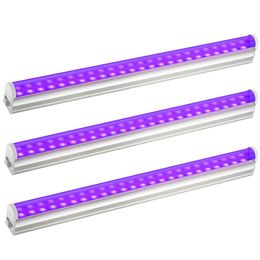 T5 UV Light 1ft 2ft 3ft 4ft 5ft UV Lights Integrated Tube Glow in The Dark Party Supplies for Halloween Decorations Room Body Paints Poster Urine Detections crestech