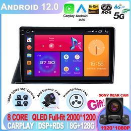 Android 12 Navigation Car Radio For TOYOTA SIENTA 2019-2021 Multimedia wireless Carplay 360 cam QLED IPS Screen DSP Android auto