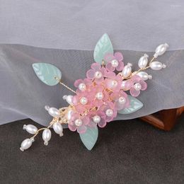 Hair Clips Women Hanfu Dress Accessories Side Clip Hairpins Chinese Ancient Style Pins Flower Headpieces Headband Barrettes ML