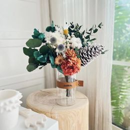 Decorative Flowers Natural Dried Flower Bouquet Long Lasting Preserve Holiday Decor Beautiful Festival Valentine's Day Gift Style Home