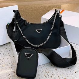 Hot Man Luxury Womens Designer Bags High Quality Handbags Sale 3 Piece Hobo Purses Nylon Chain Lady Handbag Crossbody Shoulder Wholesale Totes Fashion Wallet Bag