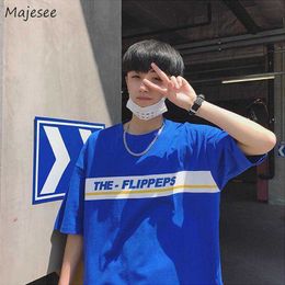 Men's T-Shirts Men Short Sleeve Tshirts Cartoon Printed Leisure Oneck Casual Korean Style Ulzzang Mens Summer Tops Fashion Simple Allmatch Z0522