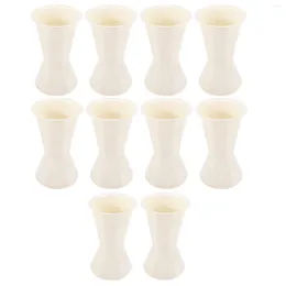 Decorative Flowers 10 Pcs Dining Room Table Decor Pillar Floor Stand Bridal Bouquet Holder Fixed Base Trumpet Vase Flower