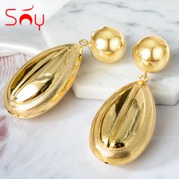 Earrings Sunny Jewellery Fashion Drop Earrings New Copper African Dubai Hollow Large Style For Women High Quality Daily Wear Gift Party