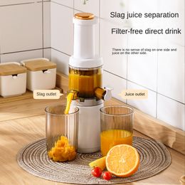 Fruit Vegetable Tools Mini Slow Juicer Screw Cold Press Extractor Patented FilterFree Electric Machine ModlePortabable 230522