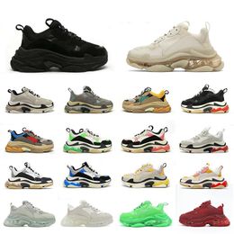 2023 17FW triple s men women designer casual shoes platform sneakers clear sole black white grey red pink blue Royal Neon Green trainer trainers sports sneaker shoe