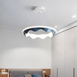 Chandeliers Bedroom Chandelier Modern Minimalist Round Nordic Light Luxury Ins Net Red Room Study Creative Led