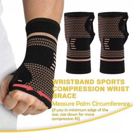 Wrist Support 1 professional sports compression wrist strap protection arthritis support sleeve elastic palm gloves P230523