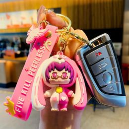 For Mobile phone strap cartoon creative keychain Cute doll pendant gift bag pendant Soft glue keychain mobile phone charm