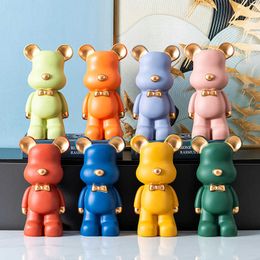 Decorative Objects Figurines 2023 Sculpture Violent Bear Statue Piggy Bank Money Boxes Ornament Desk Accessories Kids Toys Christmas Gift Home Decor G230523