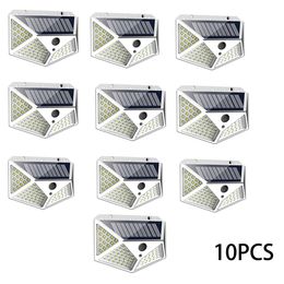 2/4/6/8/12Pcs 100 LED Solar Wall Light Outdoor Solar Lamp PIR Motion Sensor Solar Powered Sunlight Street Light for Garden Light