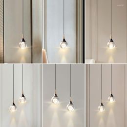 Pendant Lamps Home Decor K9 Crystal Hanging Lights Nordic Simple Living Room Design Restaurant Lighting Kitchen Accessories Chandelier