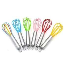 Egg Tools Stainless Steel Handle Beater Whisk Baking Manual Sile Cream Butter Eggs Tool Dough Mixer Kitchen Supplies Drop Delivery H Dhwgf