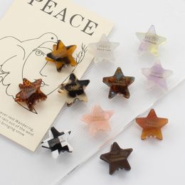 S3683 Sweet Acetic Acid Star Hair Clip For Women Girls Grab Clip Mini Side Bangs Clip Back Head Braid Clip Barrette Hair Accessories