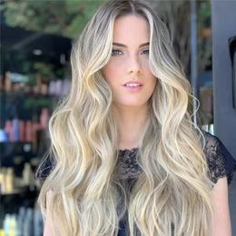 Dark root highlights ash blonde ombre Grey Colour body wave human hair jewish kosher silk top full lace wigs Balayage wig free shipping