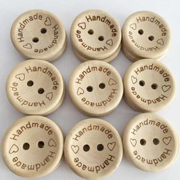 Sewing Notions Tools 50/100 pieces of wooden button clothing wedding decoration handmade letters love DIY craft scrapbook for sewing accessories P230523