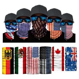 Designer Masks Reusable Face American United Kingdom Germany Canada Flag Printing Mask Washable Adjustable Cycling Headsca Protectiv Dhjaj