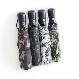 Umbrellas 3 Colours Camouflage Folding Umbrella Portable Mtifunction Matic High Quality Outdoor Parasol Uv Protection Creative Gift D Dhucz