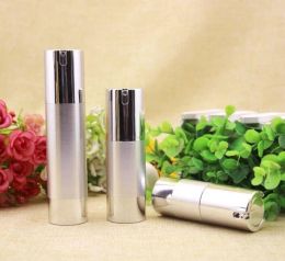 50PCS Wholesale sliver 30ml airless pump packaging for cosmetic ,plastic 30 ml bottle with pump , plastic round 30ML bottle with dispenser lin3321