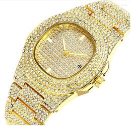 Wristwatches Men Watches Brand Diamond Date Quartz Fashion Creative Exquisite Women Big Dial Watch Men's