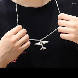 Pendant Necklaces Geometric Minimalist Aeroplane Plane Necklace Delicate Simple Paper Tiny Aircraft Jewellery Statement Pilot Gift