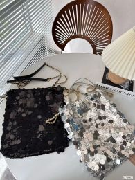 2023 designer bag Totes Bags Sequins Handbags Silver Women Tote Bling Fashion Lady Girls Glitter Purses Brand