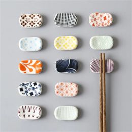 Japanese Chopstick Holder Rectangle Ceramic Chopstick Rest Colorful Pillow Chopsticks Holder Cute Flatware Stand M DREAM B ZEG