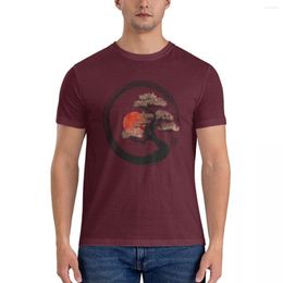 Men's Polos Enso Circle And Bonsai Tree On Canvas Classic T-Shirt Mens Clothes Custom T Shirts Short Graphic Tees