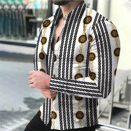 Men's Casual Shirts 2023 Men's Fashion Long-sleeved Lapel Shirt Creative High-definition Pattern High-quality Comfortable Soft Material