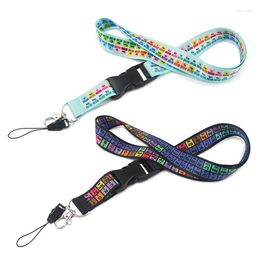 Keychains 10PCS Detachable Lanyard Phone Key Chains For Id Badges With Quick Release Buckles Girls Blue