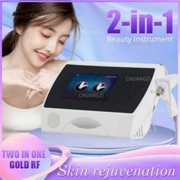 618 sale 2 in 1 Gold Plate Fractional RF Microneedle Machine For Acne Scar Stretch Marks Removal Treatment