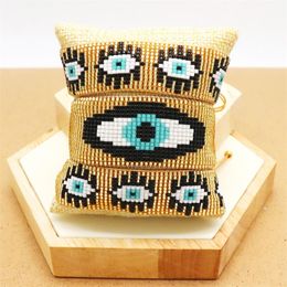 Bangle ZHONGVI Evil Eye Bracelets Trending Miyuki Jewelry 2021 Gold Seed Beaded Pulseras Mujer Handmade Bracelet Set Gift Wholesale