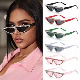 Sunglasses Trendy Goggles Eyewear UV400 Cat Eye Rhinestone Frame Diamond