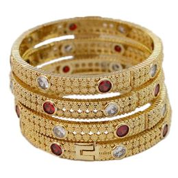 Bangles Red Diamond White Diamond Vintage Crystal Bracelet Ladies Bracelet Gold Chain Water Drop Cubic Zirconia Wedding Jewellery