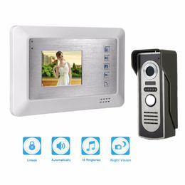 Video Door Phones 3.5" Colour Phone Intercom Doorphone IR Night Vision Camera Doorbell Kit For Apartment