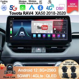 For Toyota RAV4 XA50 2018-2020 12.3inch Android 12 Screen Car Multimedia Video Player GPS Navigation Radio Carplay HeadUnit-2