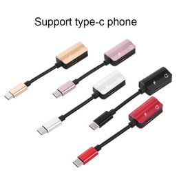 Knife shaped Aluminium alloy TYPE-C to 3.5mm audio adapter cable charging listening to music 2-in-1 headphones swivel head